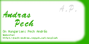 andras pech business card